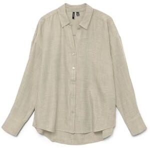 VERO MODA VMMELANEY QUEENY LS skjorta WVN NOOS, Övercast/detalj: melerad, M VERO MODA VMMELANEY QUEENY LS skjorta WVN NOOS, Övercast/detalj: melerad, M