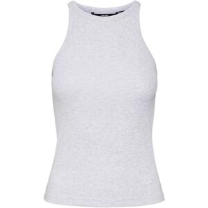 VERO MODA VMCHLOE kort tank topp JRS NOOS, Ljusgrå melange, S VERO MODA VMCHLOE kort tank topp JRS NOOS, Ljusgrå melange, S