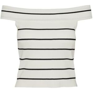 VERO MODA dam Vmwillow Off Shoulder Top Ga stickad topp, Björk/ränder: w. Svart, XS VERO MODA dam Vmwillow Off Shoulder Top Ga stickad topp, Björk/ränder: w. Svart, XS