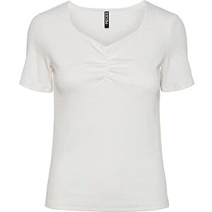 PIECES Dam Pctania Ss Top Noos Bc T-shirt, Ljus vit, S PIECES Dam Pctania Ss Top Noos Bc T-shirt, Ljus vit, S