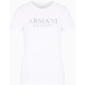 Giorgio Armani Kvinnors Arte Sella, shiny logo bokstäver normal passform, vit, L, Optisk vit, L Giorgio Armani Kvinnors Arte Sella, shiny logo bokstäver normal passform, vit, L, Optisk vit, L
