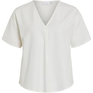 Vila Viprisilla V-hals S/S topp/1, Snövit, 40 Vila Viprisilla V-hals S/S topp/1, Snövit, 40