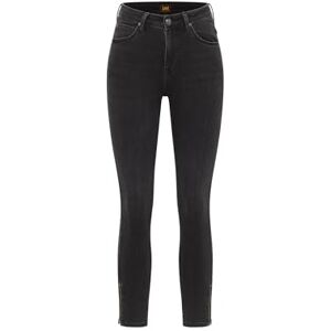 Lee Damjeans, scarlett hög dragkedja, hög midja, skinny cropped fit, skinny ben, True To Black, 26W x 31L Lee Damjeans, scarlett hög dragkedja, hög midja, skinny cropped fit, skinny ben, True To Black, 26W x 31L