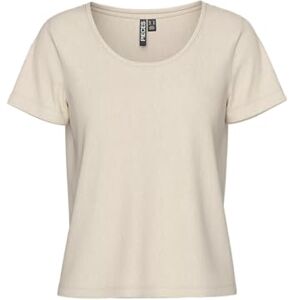 PIECES Pcsophie Ss U-Neck Tee Noos Bc, Whitecap grå, L PIECES Pcsophie Ss U-Neck Tee Noos Bc, Whitecap grå, L