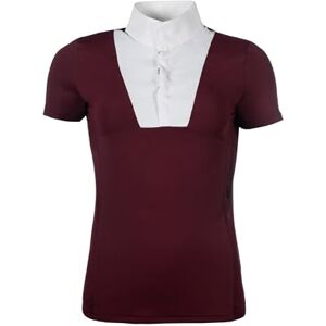HKM Virginia kort ärm Tävlingströja för kvinnor, Bordeaux, XXL HKM Virginia kort ärm Tävlingströja för kvinnor, Bordeaux, XXL