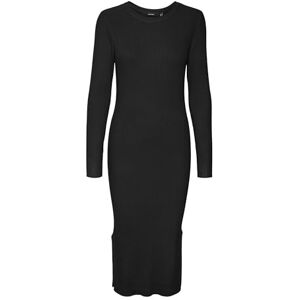 VERO MODA Bestseller A/S VMGLORY Rib LS O-hals Calf Dress GA NOOS klänning, svart, M, Schwarz, M VERO MODA Bestseller A/S VMGLORY Rib LS O-hals Calf Dress GA NOOS klänning, svart, M, Schwarz, M