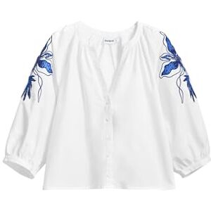 Desigual Blus_cratos T-shirt för kvinnor, Vit, XS Desigual Blus_cratos T-shirt för kvinnor, Vit, XS