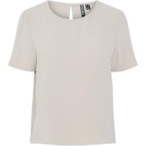 PIECES Pcanna Ss O-Neck Top Noos Bc, Silvergrå, M PIECES Pcanna Ss O-Neck Top Noos Bc, Silvergrå, M