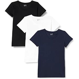 Berydale T-shirt med rund hals, Dam, Svart/vit/marinblå (3-pack), M Berydale T-shirt med rund hals, Dam, Svart/vit/marinblå (3-pack), M