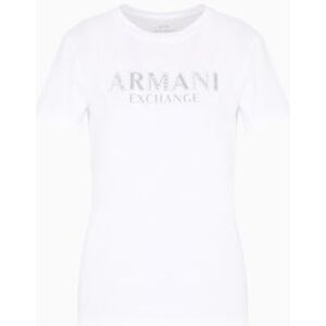 Giorgio Armani Kvinnors Arte Sella, shiny logo bokstäver normal passform, vit, XL, Optisk vit, XL Giorgio Armani Kvinnors Arte Sella, shiny logo bokstäver normal passform, vit, XL, Optisk vit, XL