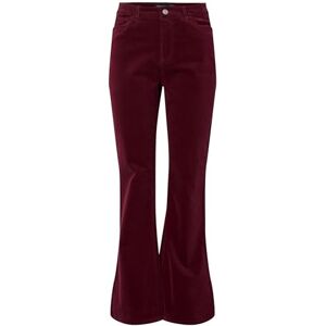 PIECES Pcjoya Hw Flared Corduroy denim jeans, tawny port, 28 PIECES Pcjoya Hw Flared Corduroy denim jeans, tawny port, 28