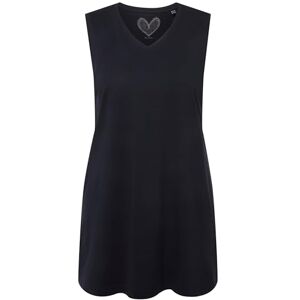 Ulla Popken damtopp, V-hals, avslappnad, ärmlös, bomull t-shirt, Marinblå, 50-52 Ulla Popken damtopp, V-hals, avslappnad, ärmlös, bomull t-shirt, Marinblå, 50-52