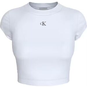 Calvin Jeans t-shirts för kvinnor, Vit (lysande vit), XS Calvin Jeans t-shirts för kvinnor, Vit (lysande vit), XS