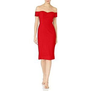 Dress the Population , Bailey Off The Shoulder Sweetheart bodycon, midi-mantel klänning, dam, Rouge, M Dress the Population , Bailey Off The Shoulder Sweetheart bodycon, midi-mantel klänning, dam, Rouge, M