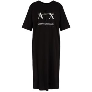 Giorgio Armani dam, lång T-klänning, rund hals, svart, S, svart, S Giorgio Armani dam, lång T-klänning, rund hals, svart, S, svart, S