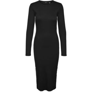 VERO MODA RIPP midiklänning för kvinnor VMChloe calf klänning bodycon vadlång, svart, XS VERO MODA RIPP midiklänning för kvinnor VMChloe calf klänning bodycon vadlång, svart, XS
