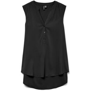 VERO MODA Vmbella Sl V-hals topp WVN Ga Noos, svart, M VERO MODA Vmbella Sl V-hals topp WVN Ga Noos, svart, M