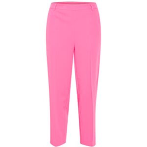 KAFFE Kvinnors byxor chinos beskuren längd elastisk midja fickor press veck dam, Chockerande rosa, 40 KAFFE Kvinnors byxor chinos beskuren längd elastisk midja fickor press veck dam, Chockerande rosa, 40
