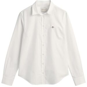 GANT Dam, smal stretch, Oxford-skjorta, klassisk skjorta, vit, standard, Vit, 36 GANT Dam, smal stretch, Oxford-skjorta, klassisk skjorta, vit, standard, Vit, 36