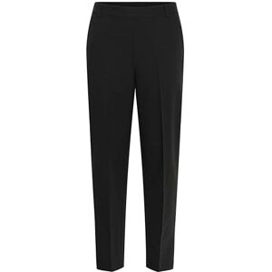KAFFE dam byxor hög midja elastiskt midjeband beskuren längd regular fit byxor, Svart djup, 46 KAFFE dam byxor hög midja elastiskt midjeband beskuren längd regular fit byxor, Svart djup, 46