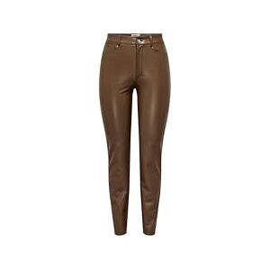 ONLY Bestseller A/S Damer Onlemily Hw St ANK Faux Leather PNT Noos läderimitation byxor, Mörk jord, 3XL x 30L ONLY Bestseller A/S Damer Onlemily Hw St ANK Faux Leather PNT Noos läderimitation byxor, Mörk jord, 3XL x 30L