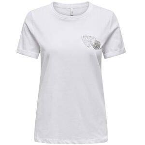 ONLY Onlkita Life Lux Icon S/S Print Top JRS, Ljus vit, XS ONLY Onlkita Life Lux Icon S/S Print Top JRS, Ljus vit, XS
