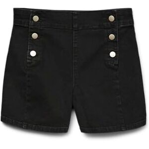 VERO MODA dam Vmkayla Hr Button Shorts Mix, Svart denim, L VERO MODA dam Vmkayla Hr Button Shorts Mix, Svart denim, L