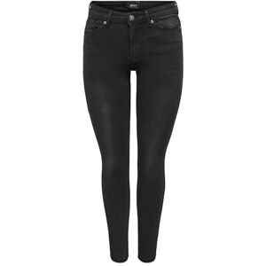 ONLY Female Skinny Fit Jeans ONLWauw Mid, Tvättad svart, (XS) W x 30L ONLY Female Skinny Fit Jeans ONLWauw Mid, Tvättad svart, (XS) W x 30L