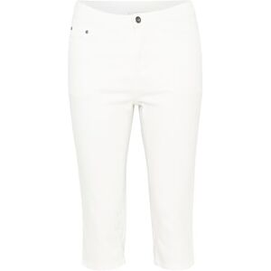 KAFFE Kvinnors Capri Jeans färgad denim under knälängd smal passform high-waisted, krita, 44 KAFFE Kvinnors Capri Jeans färgad denim under knälängd smal passform high-waisted, krita, 44