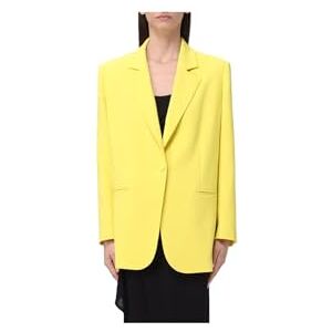 Pinko ESAGERAT Stretch Crepe jacka med Knapp, H17_gul Buttercup, 38 Pinko ESAGERAT Stretch Crepe jacka med Knapp, H17_gul Buttercup, 38