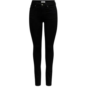 ONLY Onllulu Hw Skinny Push Up Box, Svart denim, XL / 32L ONLY Onllulu Hw Skinny Push Up Box, Svart denim, XL / 32L