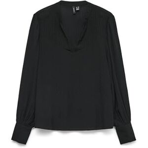 VERO MODA Vmesther Ls Top WVN Ga Noos, svart, L VERO MODA Vmesther Ls Top WVN Ga Noos, svart, L