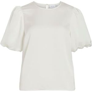 Vila Viellette 2/4 satinpufftopp – Noos, Snövit, 34 Vila Viellette 2/4 satinpufftopp – Noos, Snövit, 34