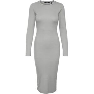 VERO MODA dam Vmchloe Ls Calf Dress Ga JRS Noos klänning, Ljusgrå melange, M VERO MODA dam Vmchloe Ls Calf Dress Ga JRS Noos klänning, Ljusgrå melange, M