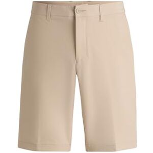 Boss Herr S Commuter Slim Fit Shorts av vattenavvisande stretchtyg, Medium Beige 269, 94 Boss Herr S Commuter Slim Fit Shorts av vattenavvisande stretchtyg, Medium Beige 269, 94