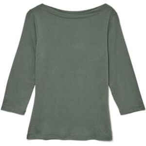 VERO MODA Dam stretch t-shirt 3/4-ärm basic ubåthals topp normal passform långärmad VMPANDA, Laurelkrans, XS VERO MODA Dam stretch t-shirt 3/4-ärm basic ubåthals topp normal passform långärmad VMPANDA, Laurelkrans, XS