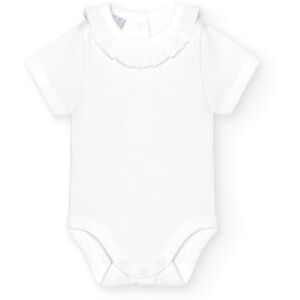 BABIDU Kortärmad babybody i 100% bomull med spetskrage, babybody gjord av mjukt allergiskt och andningsbart tyg, unisex-kläder för nyfödda och flickor, första gången BABIDU Kortärmad babybody i 100% bomull med spetskrage, babybody gjord av mjukt allergiskt och andningsbart tyg, unisex-kläder för nyfödda och flickor, första gången