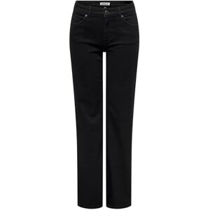 ONLY Dam Onlblush Mid Straight DNM Rea2343 Noos jeans, svart denim, L/32L, Svart denim, L x 32L ONLY Dam Onlblush Mid Straight DNM Rea2343 Noos jeans, svart denim, L/32L, Svart denim, L x 32L