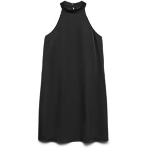 VERO MODA Vmelena hållare neck kort klänning WVN, svart, XS VERO MODA Vmelena hållare neck kort klänning WVN, svart, XS