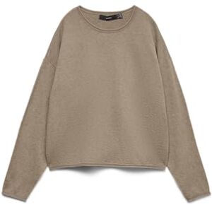 VERO MODA Vmexciting Plain Ls O-Nk Roll Pullov Boo, Silver Mink, S VERO MODA Vmexciting Plain Ls O-Nk Roll Pullov Boo, Silver Mink, S