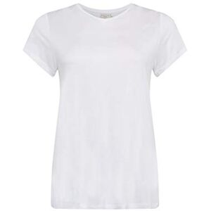 Kaffe Curve Damer kvinnors plus storlek T-shirt V-hals basic blus, optisk vit, S Kaffe Curve Damer kvinnors plus storlek T-shirt V-hals basic blus, optisk vit, S