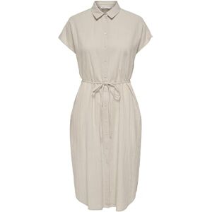 ONLY Onltizana Neri bomull S/S klänning WVN Noos midiklänning, GRÅ, M ONLY Onltizana Neri bomull S/S klänning WVN Noos midiklänning, GRÅ, M