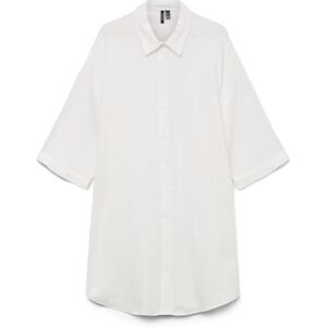VERO MODA Kvinnors VMNATALI 3/4 lång Overshirt NOOS-klänning, snövit, L, Snövit, L VERO MODA Kvinnors VMNATALI 3/4 lång Overshirt NOOS-klänning, snövit, L, Snövit, L