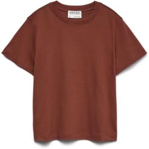 VERO MODA O-Neck Awnaima SS Noos rundhalsad T-shirt, brun, S dam, kastanj, S VERO MODA O-Neck Awnaima SS Noos rundhalsad T-shirt, brun, S dam, kastanj, S