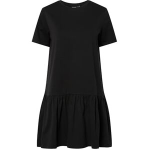 PIECES Pcdisso Ss O-Neck Dress JRS Pwp Bc, svart, M PIECES Pcdisso Ss O-Neck Dress JRS Pwp Bc, svart, M