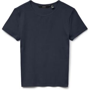 VERO MODA dam Vmchloe Ss Short Top Ga JRS Noos T-shirt, marinblå blazer, XXL VERO MODA dam Vmchloe Ss Short Top Ga JRS Noos T-shirt, marinblå blazer, XXL
