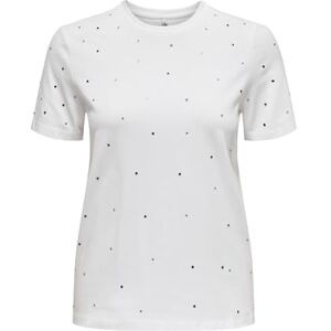 ONLY Onlglobe Life S/S O-neck tebox JRS, Ljus vit, M ONLY Onlglobe Life S/S O-neck tebox JRS, Ljus vit, M