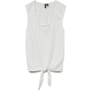 VERO MODA dam Vmthas Sl Tie Top JRS Ga Vo, Snövit, L VERO MODA dam Vmthas Sl Tie Top JRS Ga Vo, Snövit, L