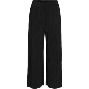 Vila Dam Viplisa Hw Culotte Pants-Noos byxor, Svart skönhet, S Vila Dam Viplisa Hw Culotte Pants-Noos byxor, Svart skönhet, S