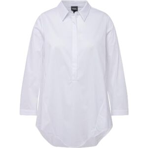Ulla Popken dam långblus, utställd blus, Snövit, 46/48/L Ulla Popken dam långblus, utställd blus, Snövit, 46/48/L